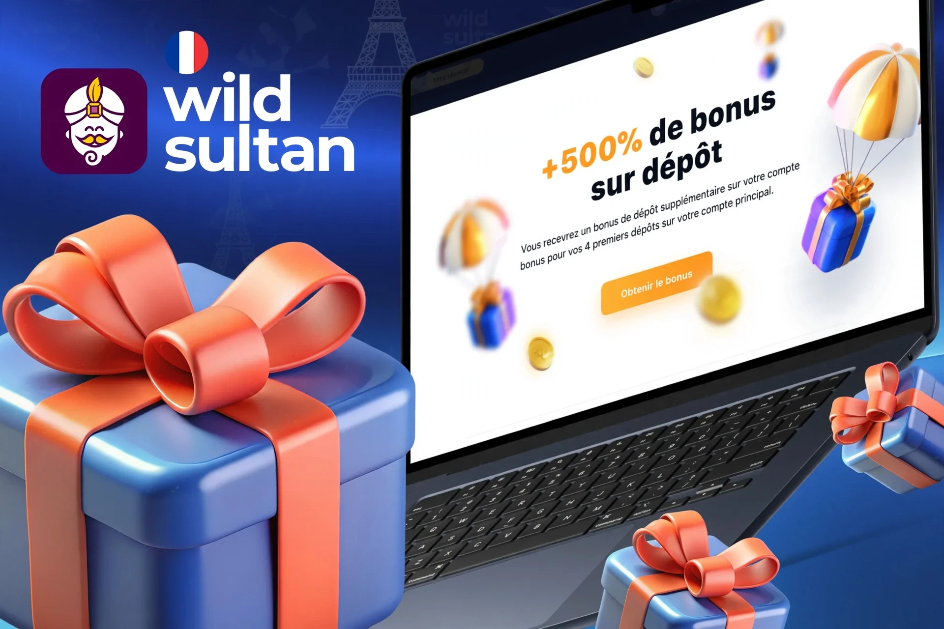 Conditions de réception du bonus de bienvenue après connexion à votre compte et dépôt de fonds