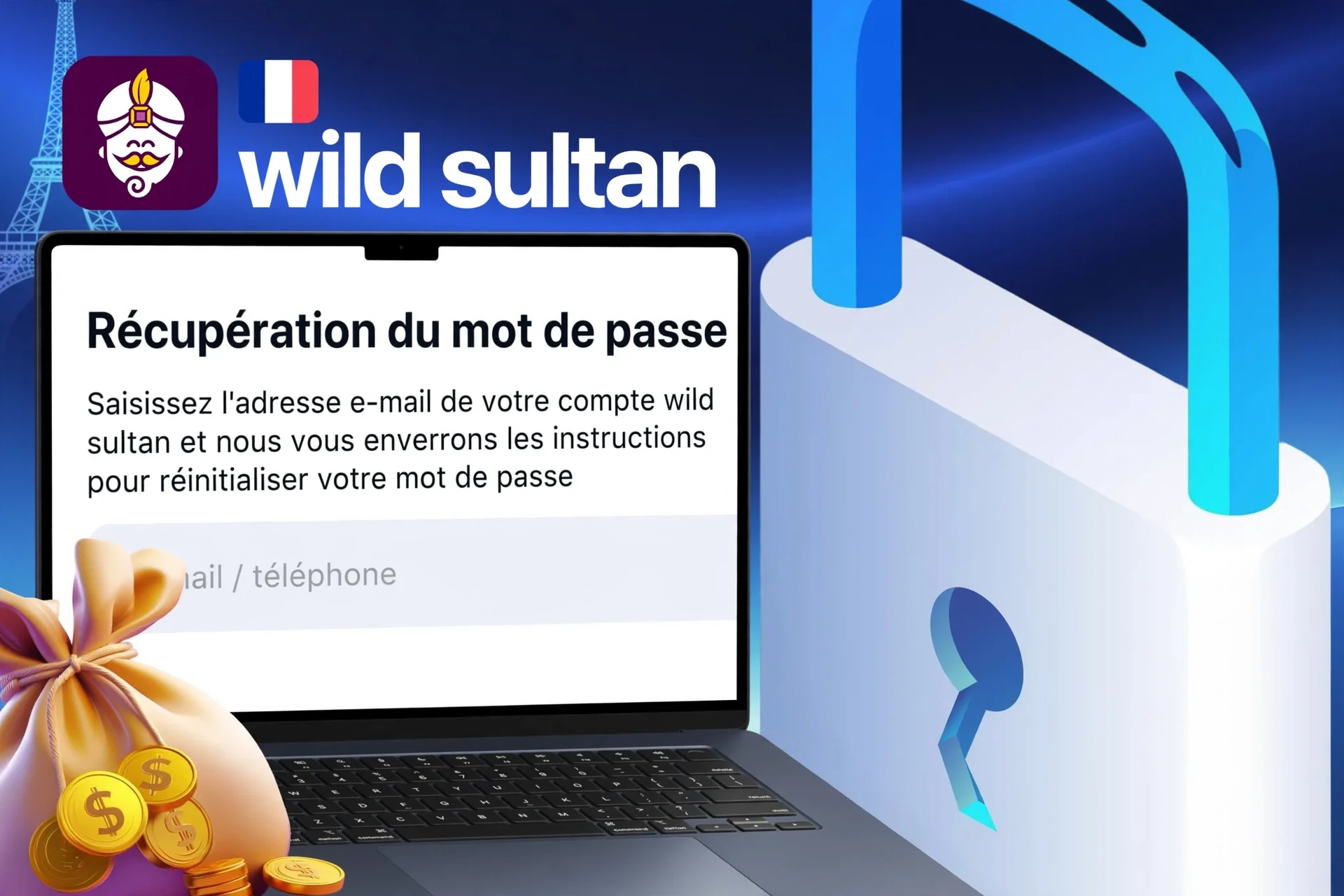 Procédure de restauration de l'accès au compte Casino Night en cas de perte du mot de passe