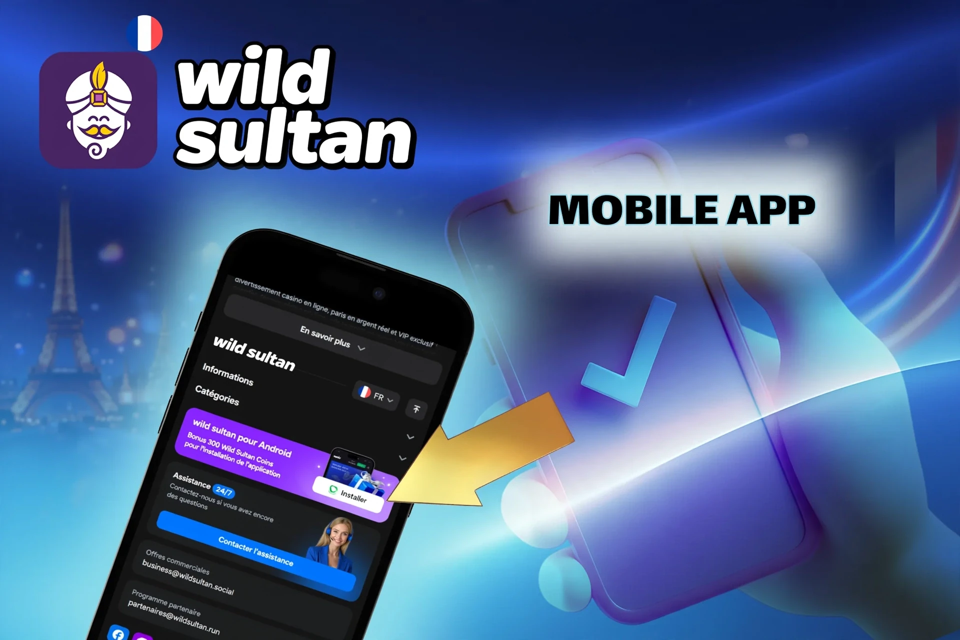 L'application mobile Casino Night — un moyen simple de parier et de jouer aux jeux de casino depuis votre téléphone en France.