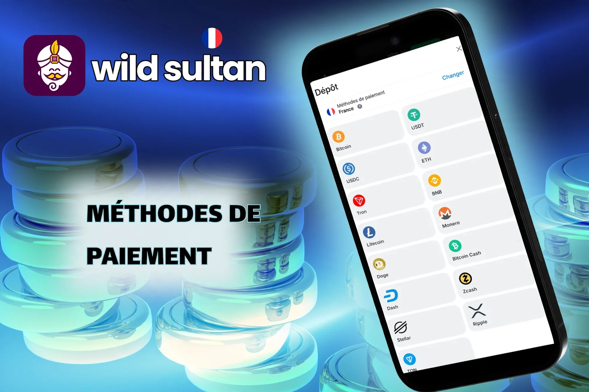 Méthodes de dépôt et de retrait en France : Carte Bancaire, PayPal, cryptomonnaies et autres options.